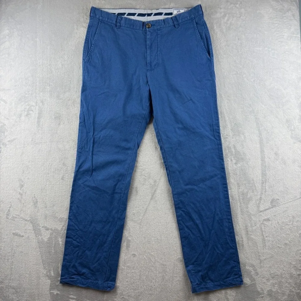 Southern Tide Pants Mens 34x32 Blue Stretch Twill Chino Khaki
